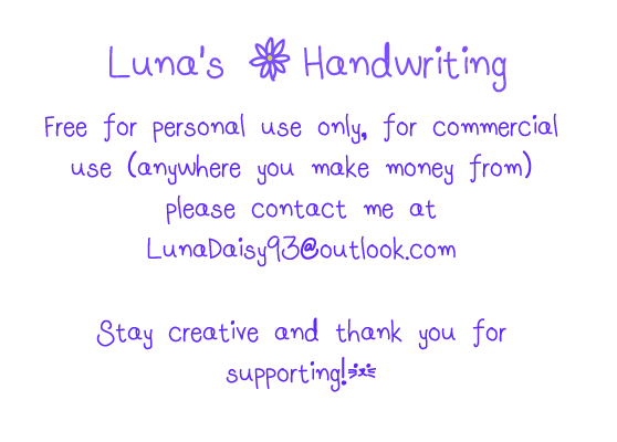 Luna's Handwriting